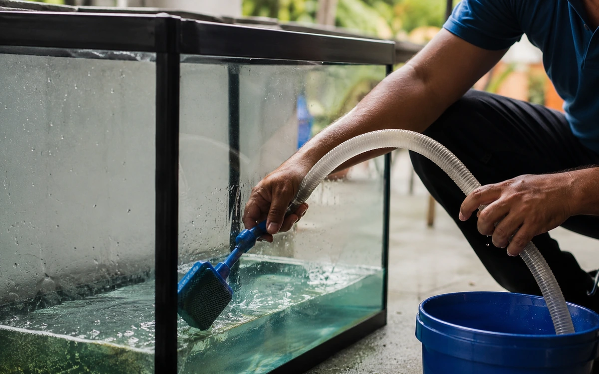 Fish tank cleaning contractor
